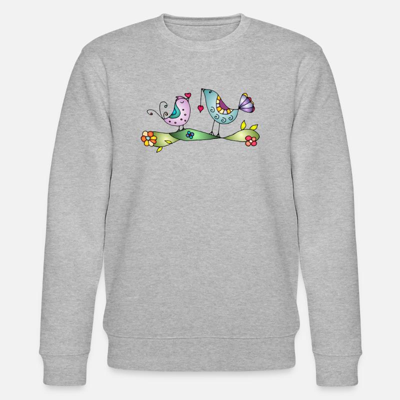 Bunte Vögel - Stanley/Stella Unisex Bio-Sweatshirt CHANGER  - Grau meliert