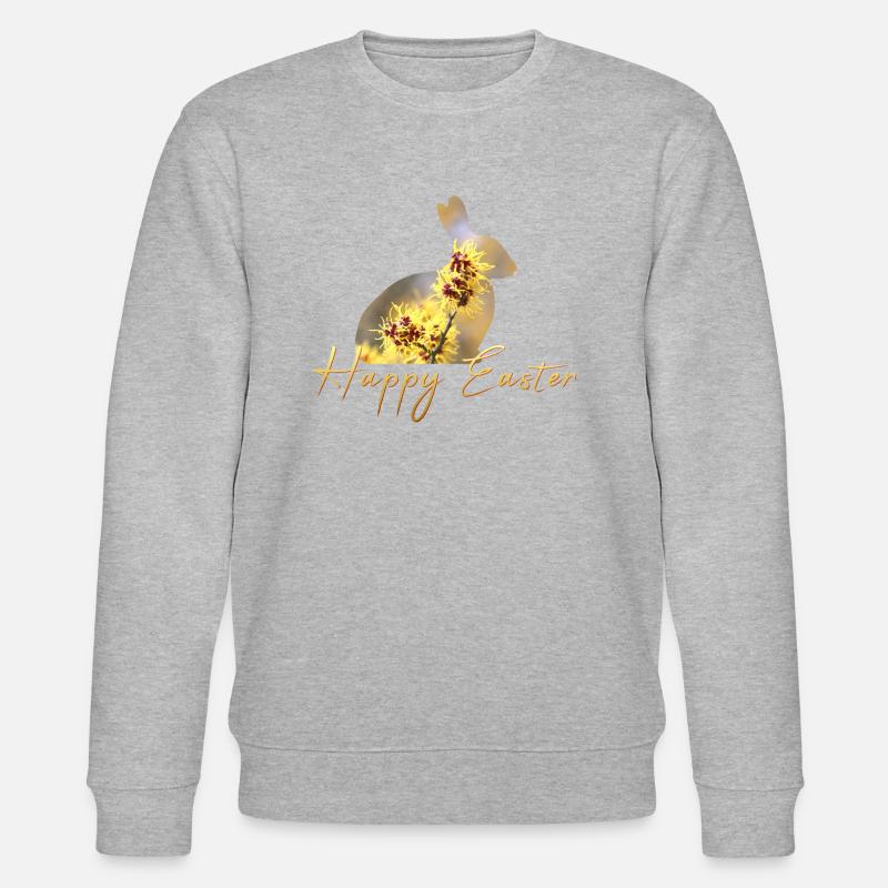 Happy Easter rabbit - Stanley/Stella Unisex Bio-Sweatshirt CHANGER  - Grau meliert
