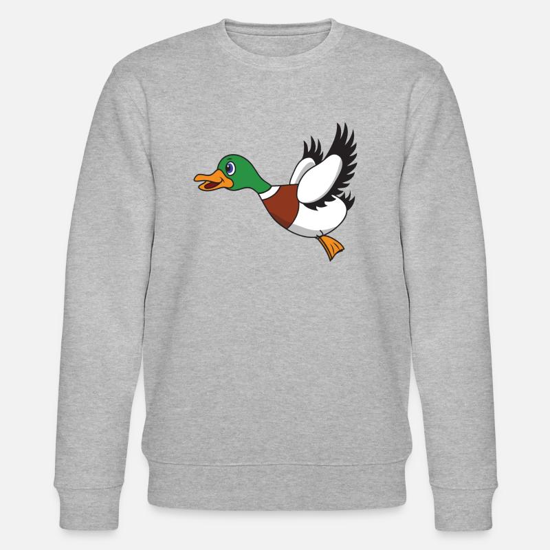 Canard volant - Sweat bio CHANGER Stanley/Stella Unisexe - gris chiné