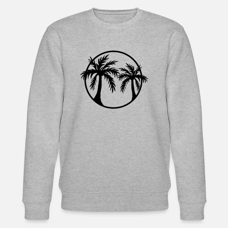 Palm trees - Stanley/Stella CHANGER Unisex Organic Sweatshirt - heather grey