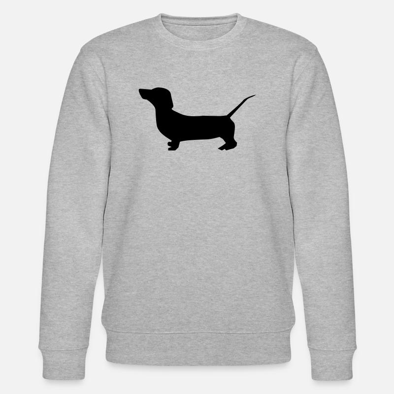 dog chien teckel - Sweat bio CHANGER Stanley/Stella Unisexe - gris chiné