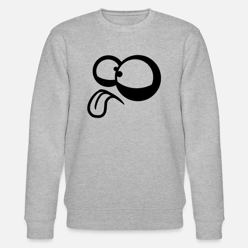 Crazy Comic Eyes - Stanley/Stella CHANGER Unisex Organic Sweatshirt - heather grey