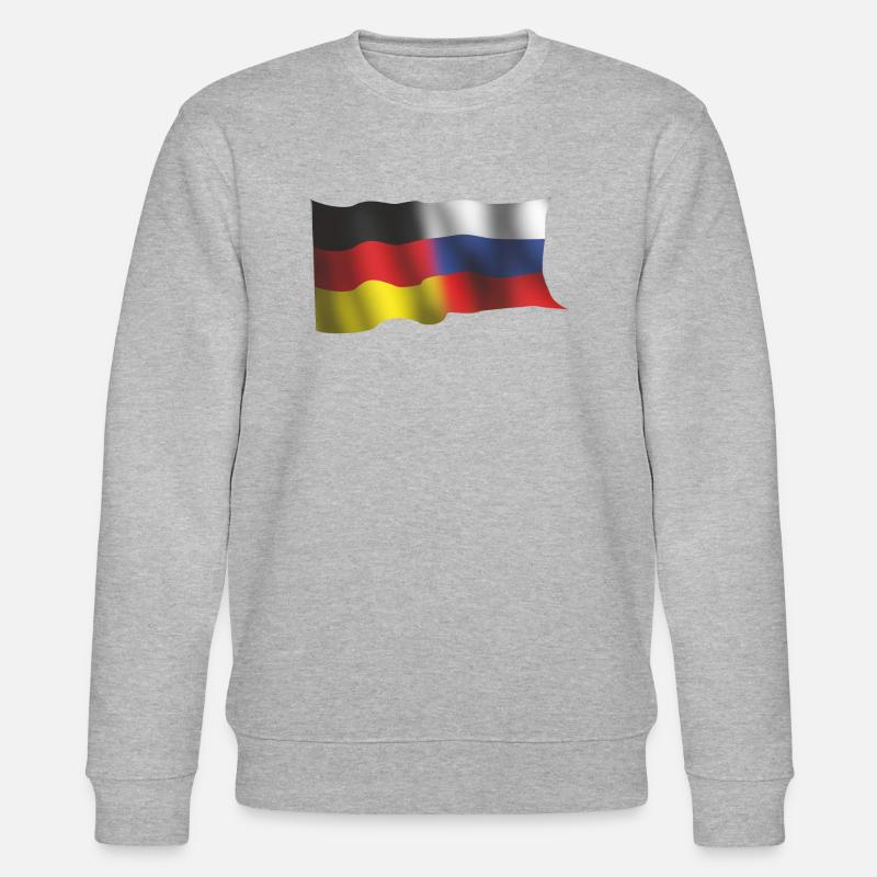 FLOWING RUSSIAN - DRAPEAUX NATIONAUX ALLEMANDS - Sweat bio CHANGER Stanley/Stella Unisexe - gris chiné