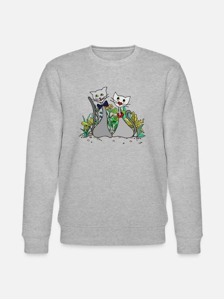Cats - Stanley/Stella CHANGER Unisex Organic Sweatshirt - heather grey