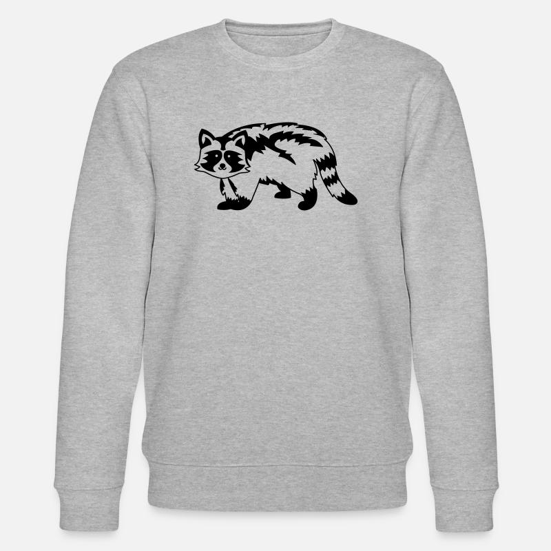Waschbär Racoon - Stanley/Stella Unisex Bio-Sweatshirt CHANGER  - Grau meliert