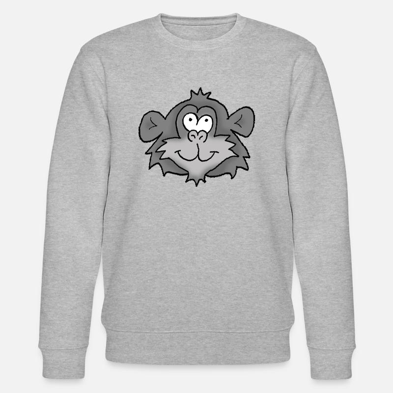 Chimpanzee 2 - Stanley/Stella CHANGER Unisex Organic Sweatshirt - heather grey