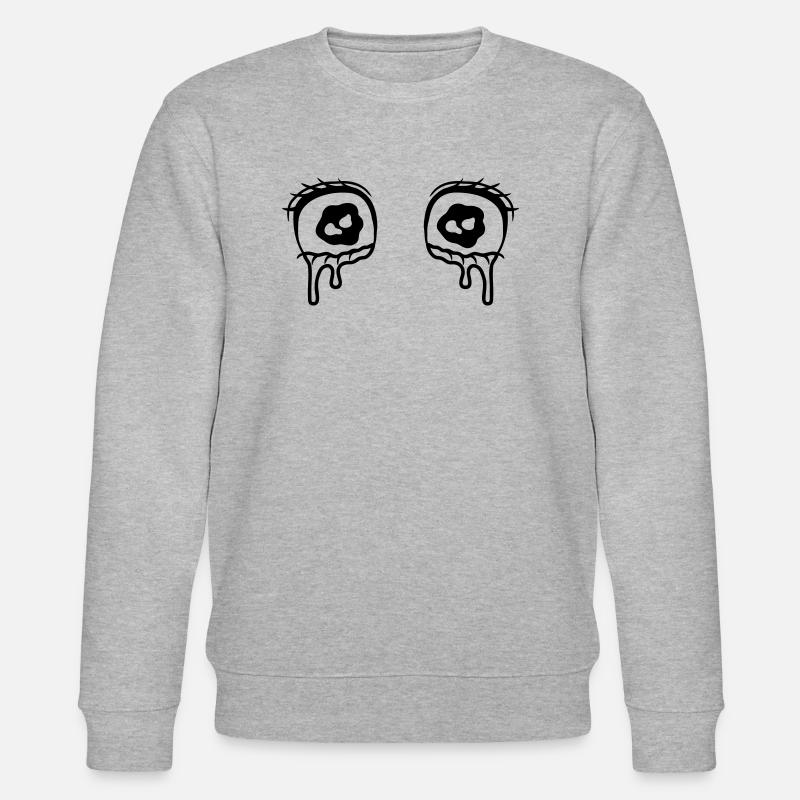 Tears Comic Eyes Crying - Stanley/Stella CHANGER Unisex Organic Sweatshirt - heather grey