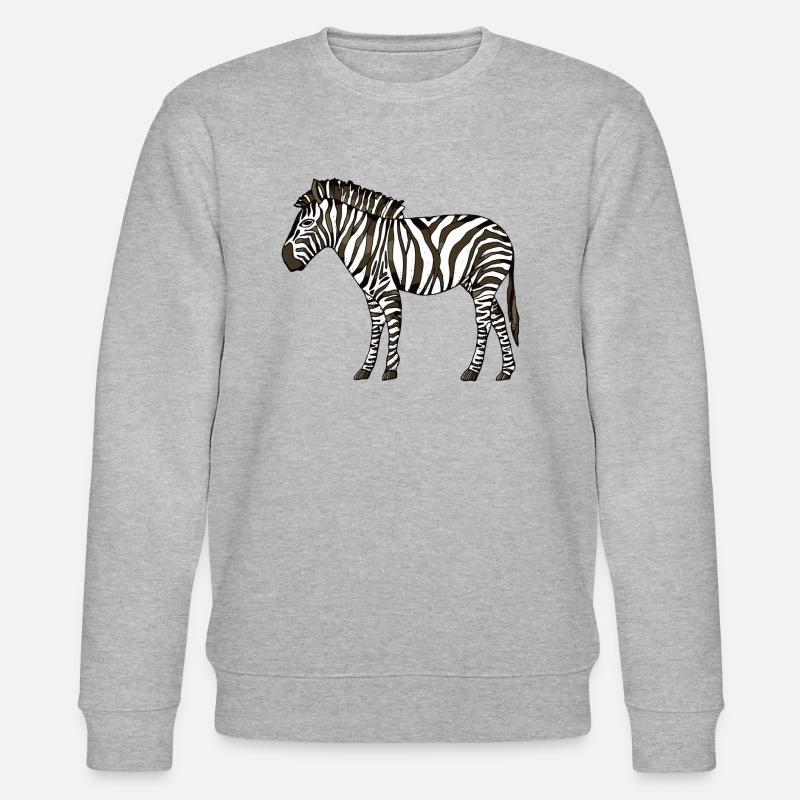 Zèbre - Sweat bio CHANGER Stanley/Stella Unisexe - gris chiné
