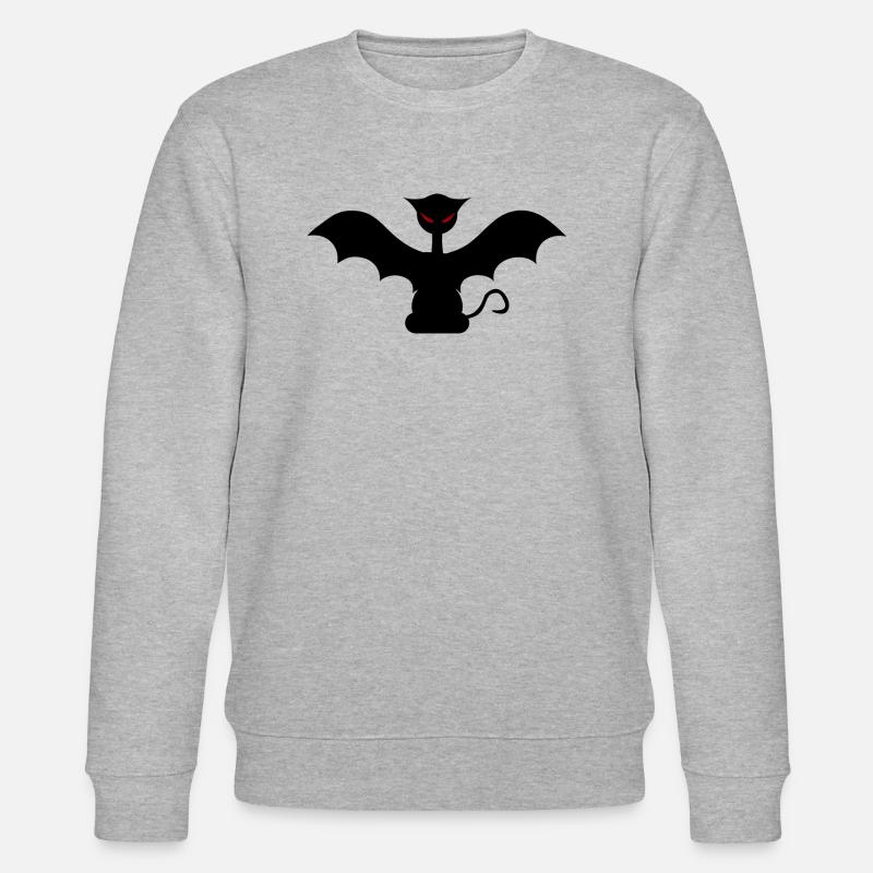 Chat chauve-souris - Sweat bio CHANGER Stanley/Stella Unisexe - gris chiné