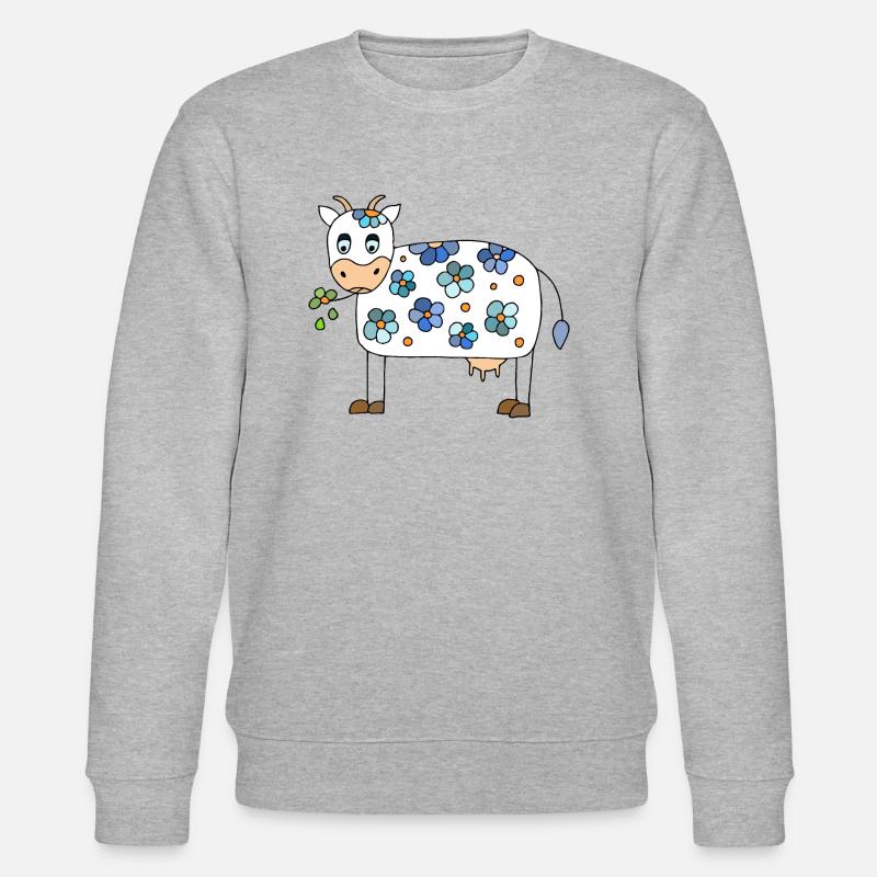 Kuh - Stanley/Stella Unisex Bio-Sweatshirt CHANGER  - Grau meliert