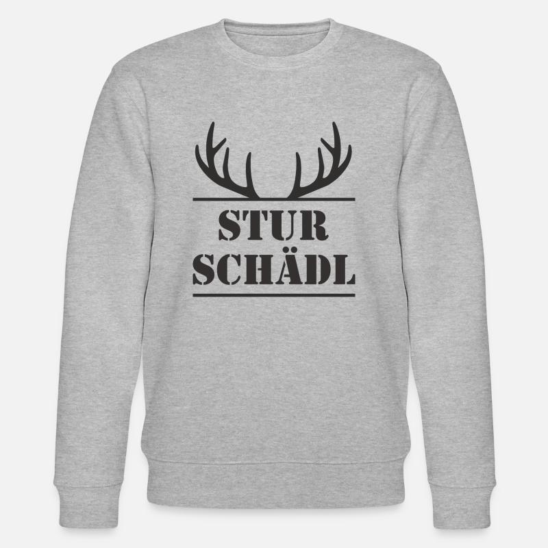 Stur Schädel - Stanley/Stella Unisex Bio-Sweatshirt CHANGER  - Grau meliert