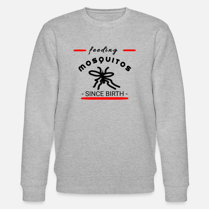 Mücken Spruch - Stanley/Stella Unisex Bio-Sweatshirt CHANGER - Grau meliert