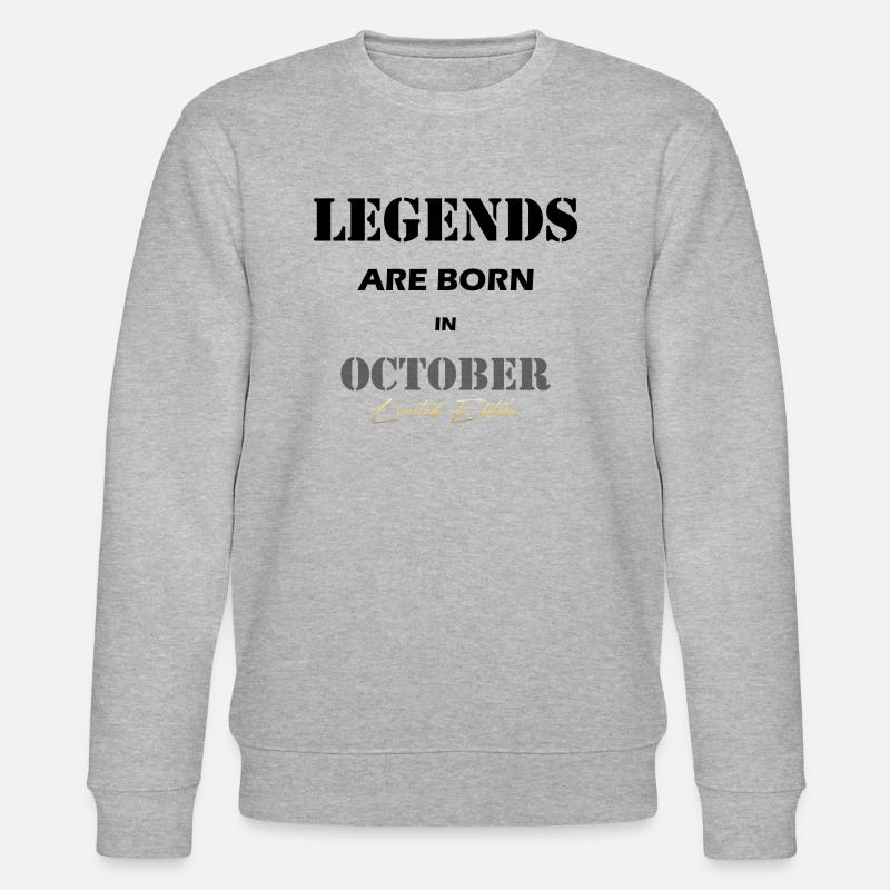 October Legends Gift black - Stanley/Stella CHANGER Unisex Organic Sweatshirt - heather grey