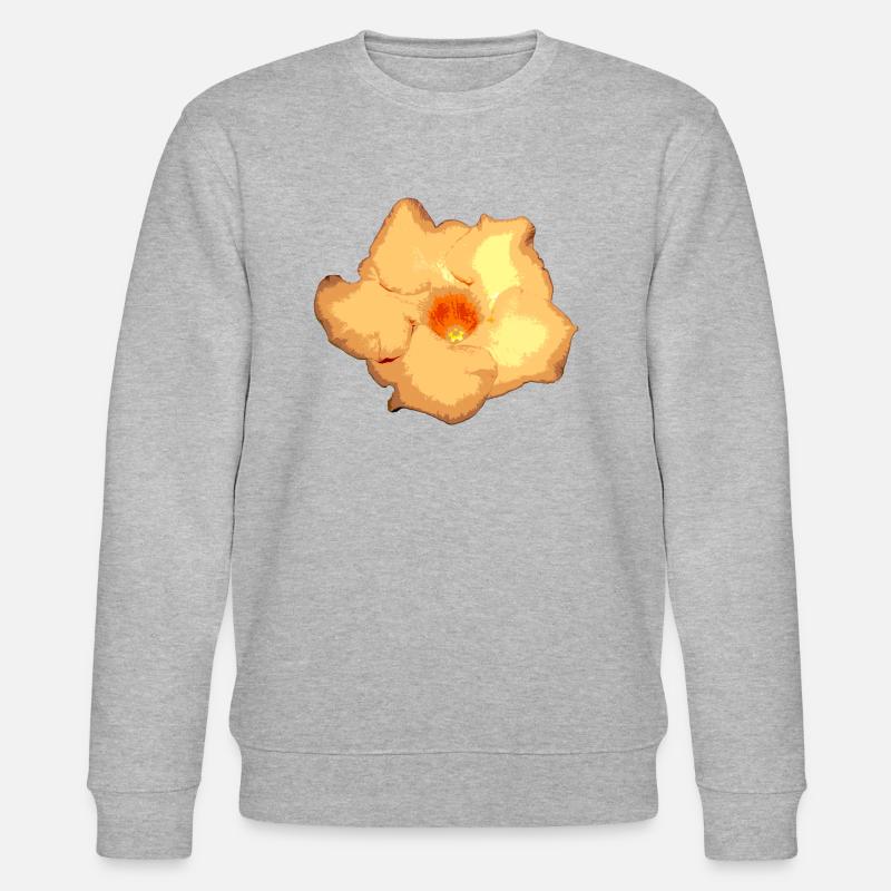 Gelbe Blume - Stanley/Stella Unisex Bio-Sweatshirt CHANGER  - Grau meliert