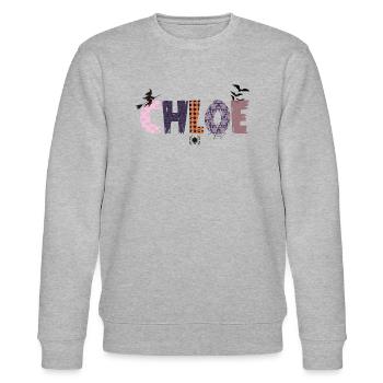 Name Chloé HALLOWEEN - Stanley/Stella Unisex Bio-Sweatshirt CHANGER  - Grau meliert - Vorne - Nik (191cm) & Marisol (170cm)