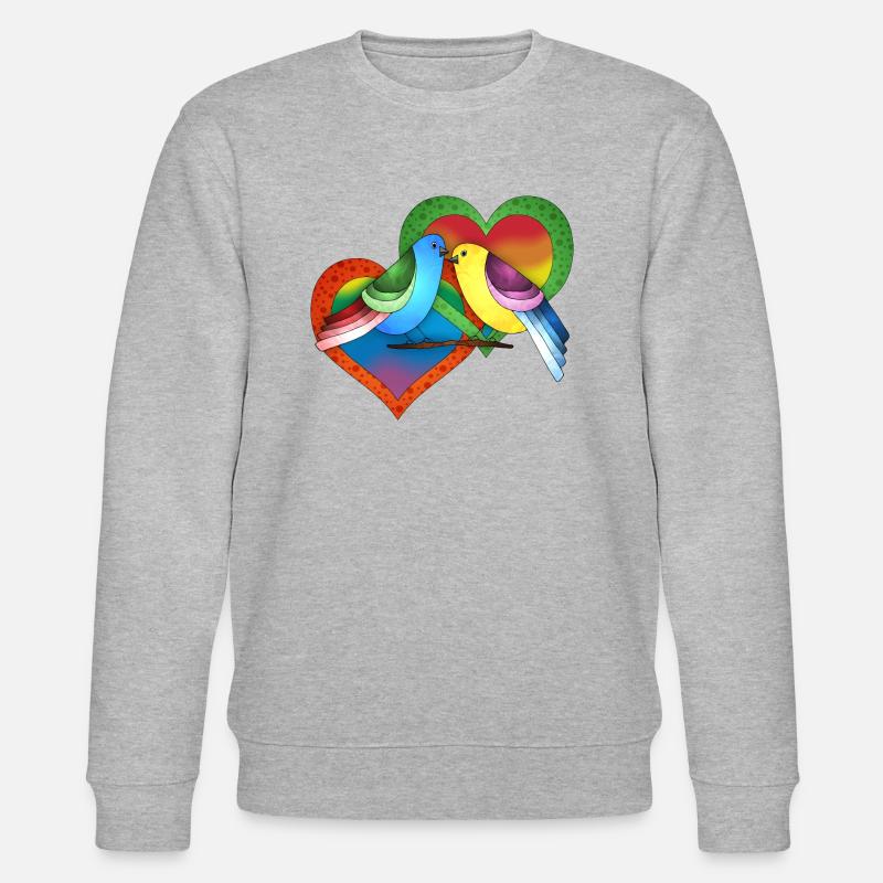 Bunte Vögel - Stanley/Stella Unisex Bio-Sweatshirt CHANGER  - Grau meliert