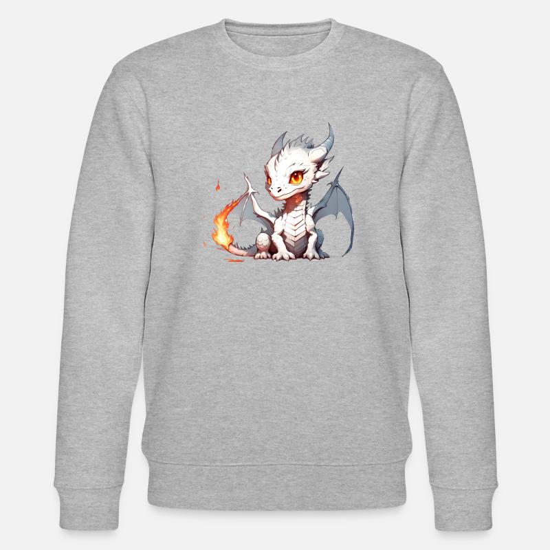 Petit dragon mignon - Sweat bio CHANGER Stanley/Stella Unisexe - gris chiné
