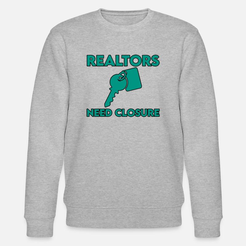 Realtors Need Closure 2 - Stanley/Stella CHANGER Unisex Organic Sweatshirt - heather grey