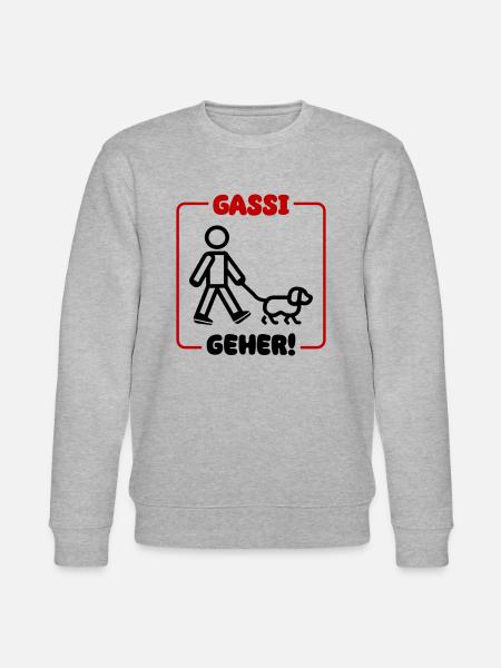 Gassi Gehen Hund - Stanley/Stella Unisex Bio-Sweatshirt CHANGER  - Grau meliert