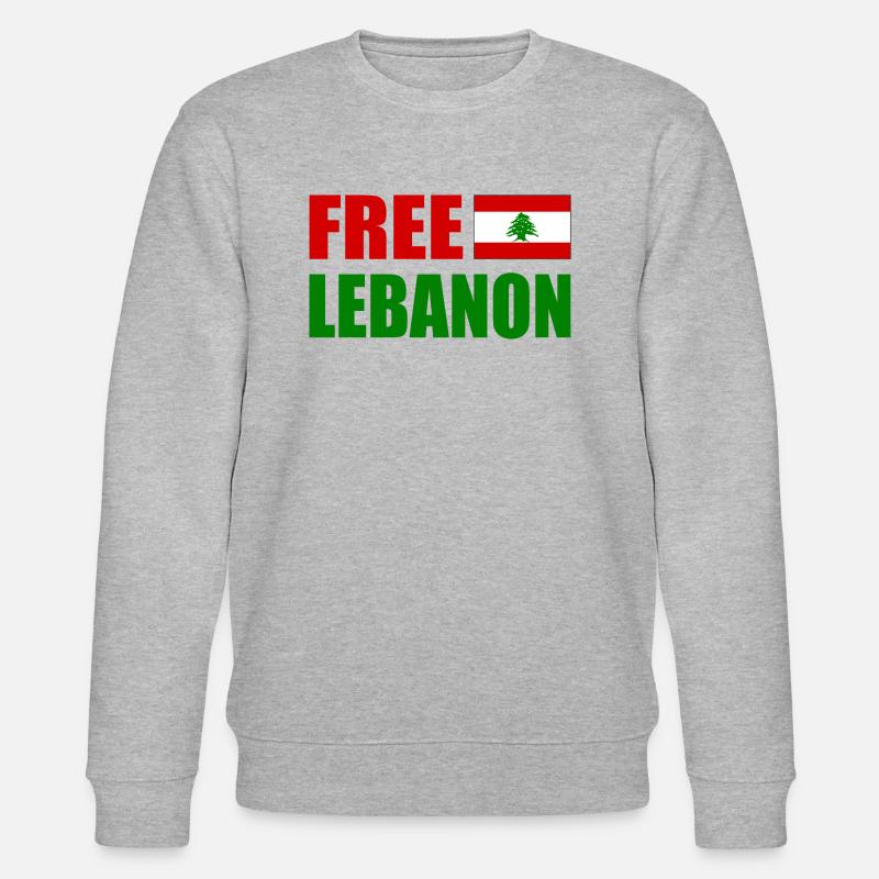 free lebanon - libanon - Stanley/Stella Unisex Bio-Sweatshirt CHANGER - Grau meliert