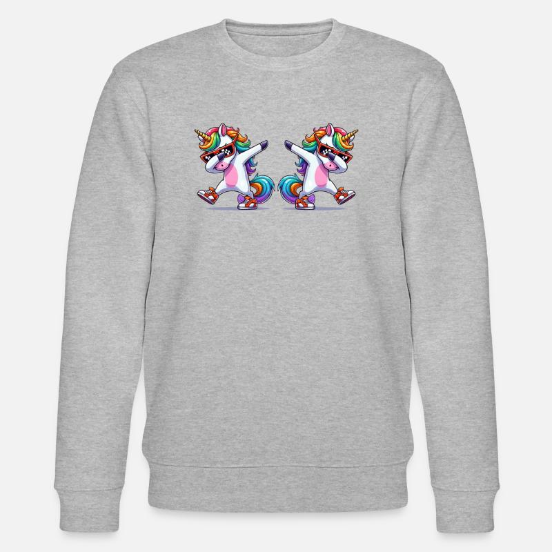 Bande dessinée Licorne 2 - Sweat bio CHANGER Stanley/Stella Unisexe - gris chiné