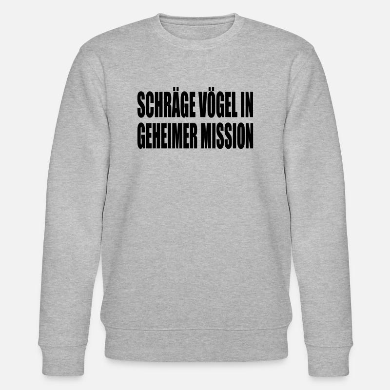 schräge Vögel - Stanley/Stella Unisex Bio-Sweatshirt CHANGER  - Grau meliert
