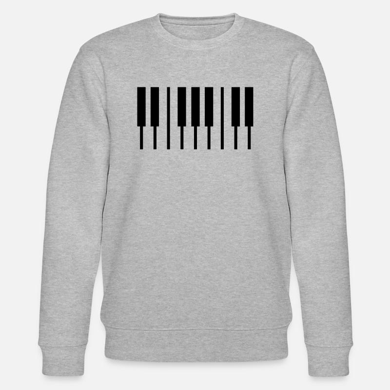 Clavier de piano - Sweat bio CHANGER Stanley/Stella Unisexe - gris chiné