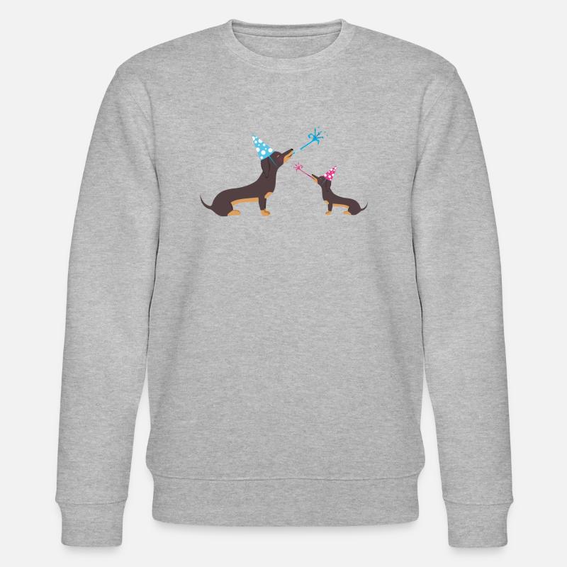 Party Pup Dackel - Stanley/Stella Unisex Bio-Sweatshirt CHANGER  - Grau meliert