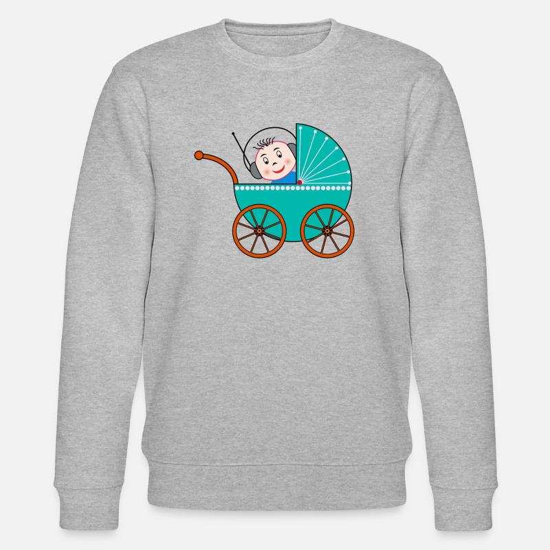 Kinderwagen / Buggy / Baby - Stanley/Stella Unisex Bio-Sweatshirt CHANGER  - Grau meliert