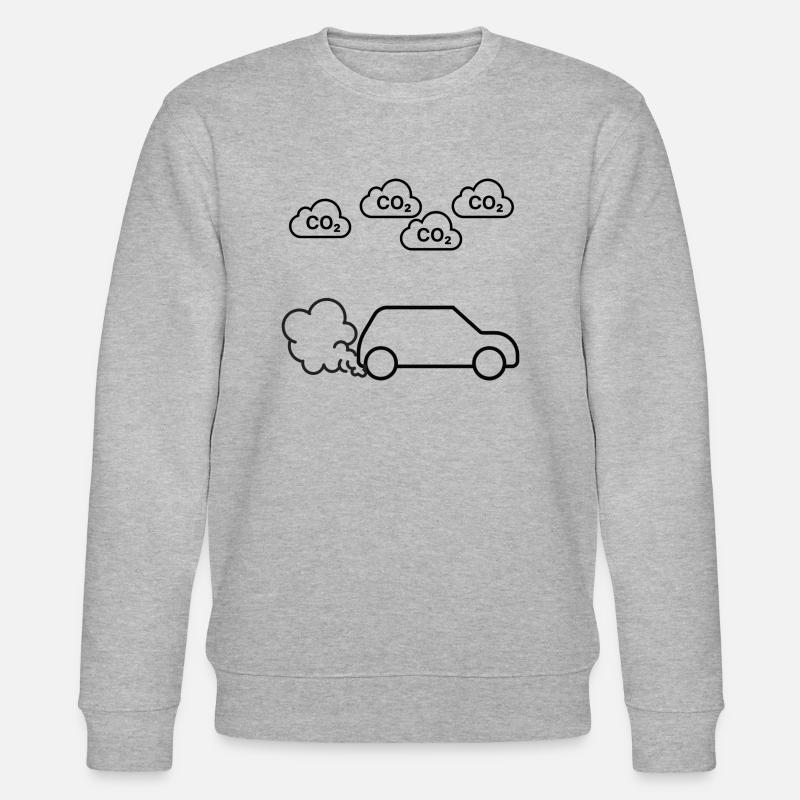 Co2 Ausstoß Design - Stanley/Stella Unisex Bio-Sweatshirt CHANGER  - Grau meliert
