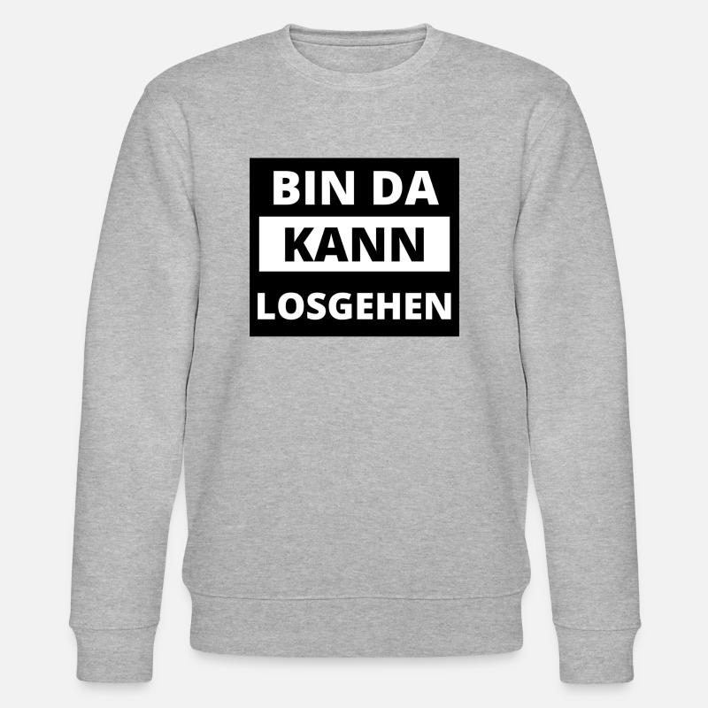 Bin da, kann losgehen - Stanley/Stella Unisex Bio-Sweatshirt CHANGER  - Grau meliert