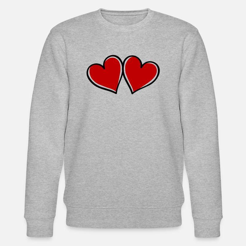 Cœurs d’amour - Sweat bio CHANGER Stanley/Stella Unisexe - gris chiné
