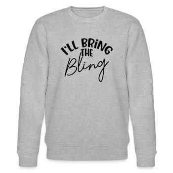 Let's Party 'til She's Married! JGA Bling - Stanley/Stella Unisex Bio-Sweatshirt CHANGER  - Grau meliert - Vorne - Nik (191cm) & Marisol (170cm)