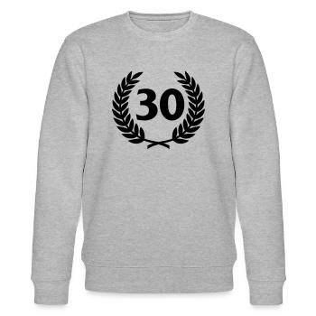 Lorbeerkranz & Zahl (30) - Stanley/Stella Unisex Bio-Sweatshirt CHANGER  - Grau meliert - Vorne - Nik (191cm) & Marisol (170cm)