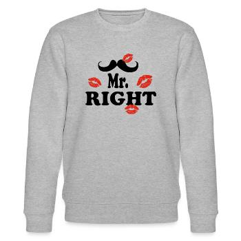 mr. right - Stanley/Stella Unisex Bio-Sweatshirt CHANGER  - Grau meliert - Vorne - Nik (191cm) & Marisol (170cm)