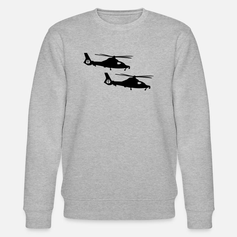 hubschrauber - Stanley/Stella Unisex Bio-Sweatshirt CHANGER  - Grau meliert