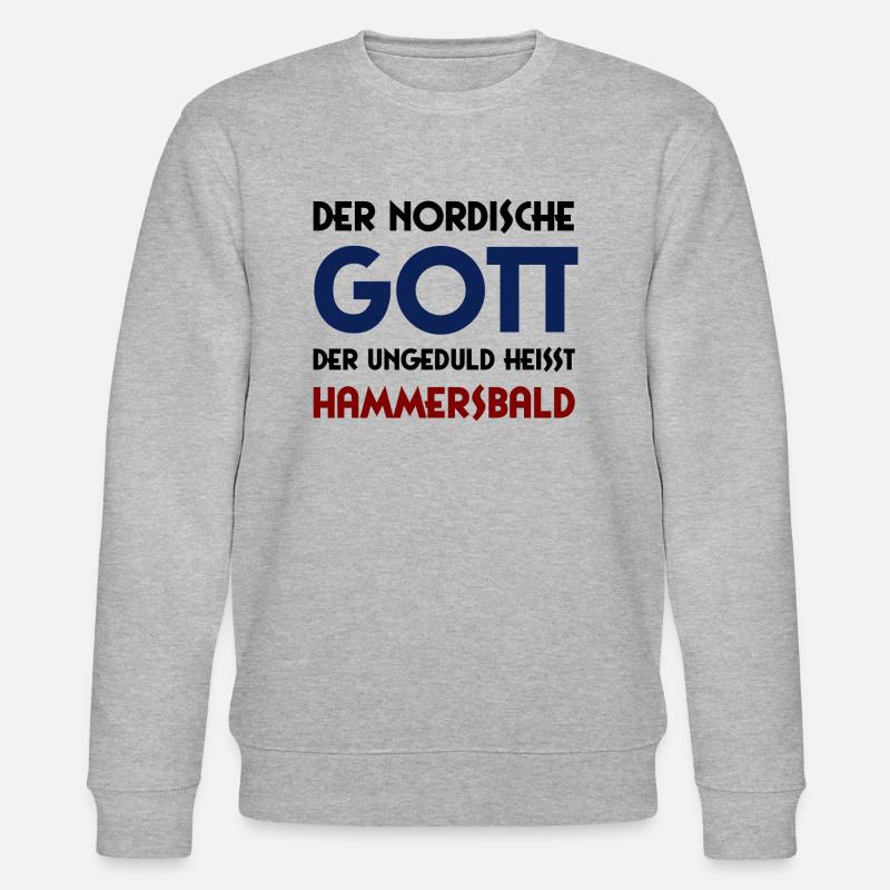 Gott der Ungeduld - Hammersbald - Stanley/Stella Unisex Bio-Sweatshirt CHANGER  - Grau meliert
