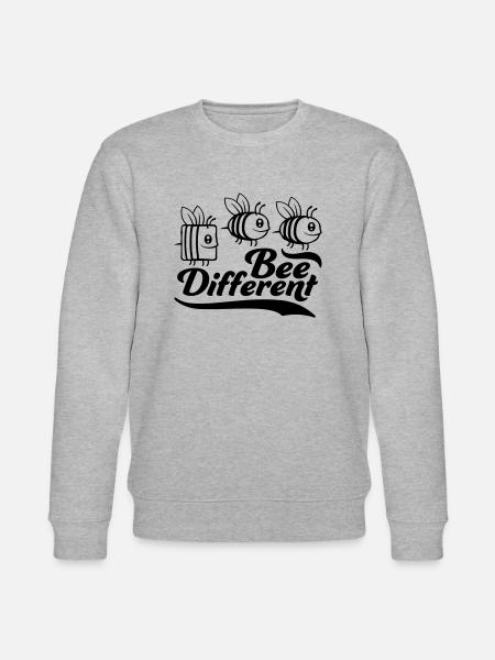 bee different saying quote - Stanley/Stella CHANGER Unisex Organic Sweatshirt - heather grey