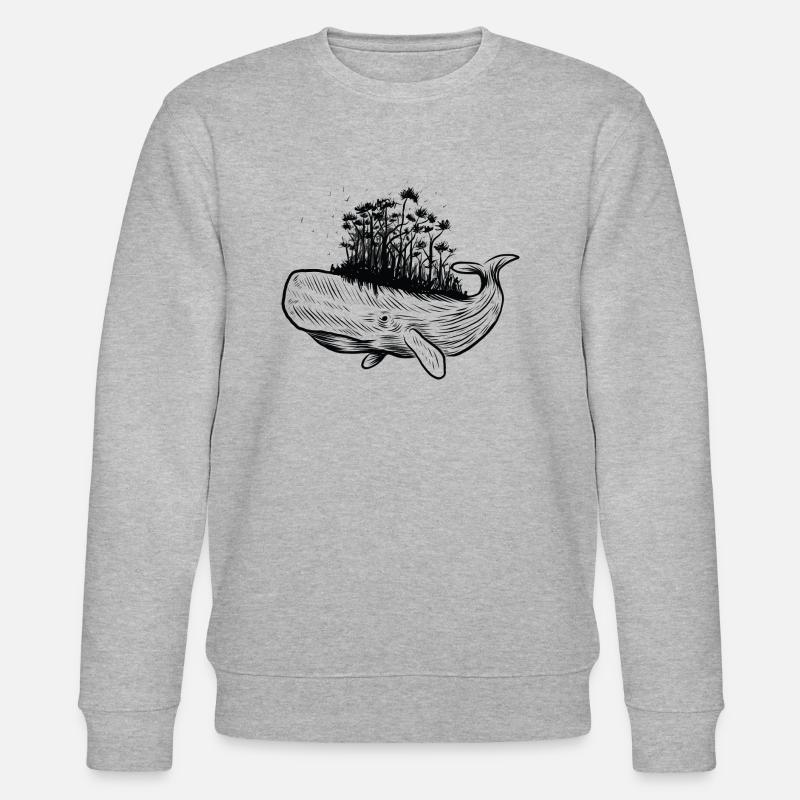 Forêt de baleines - Sweat bio CHANGER Stanley/Stella Unisexe - gris chiné