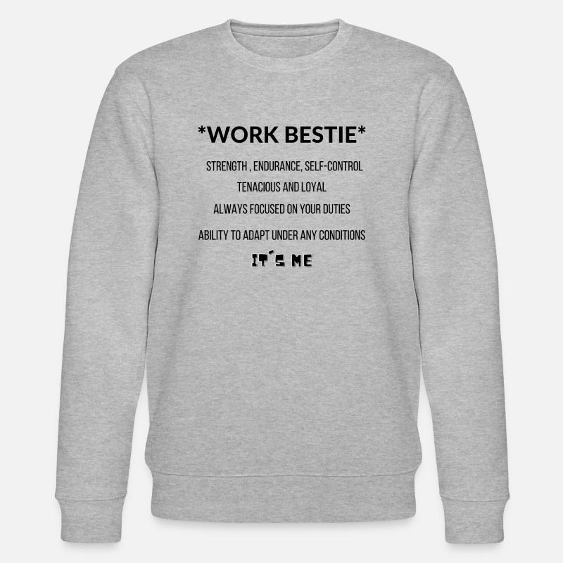 Work Bestie c’est moi - Sweat bio CHANGER Stanley/Stella Unisexe - gris chiné