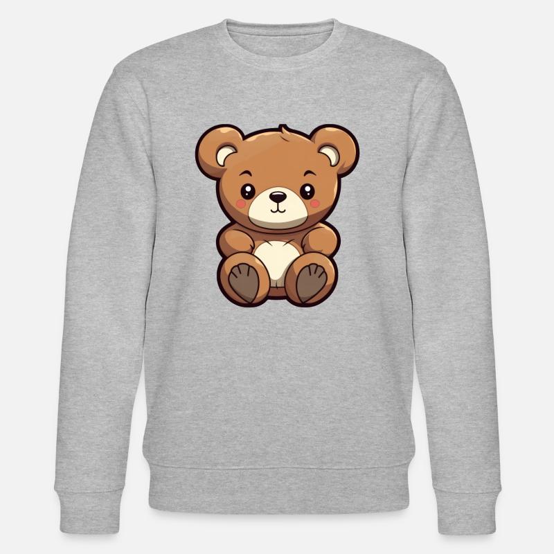 Bébé ours en peluche - Sweat bio CHANGER Stanley/Stella Unisexe - gris chiné