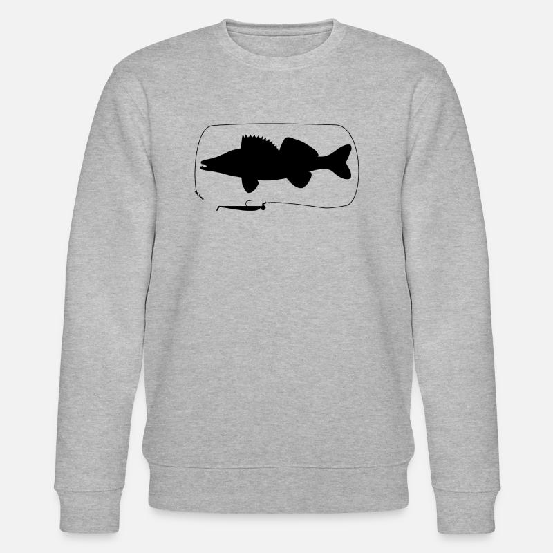 zander mit Gummifisch - Stanley/Stella Unisex Bio-Sweatshirt CHANGER  - Grau meliert