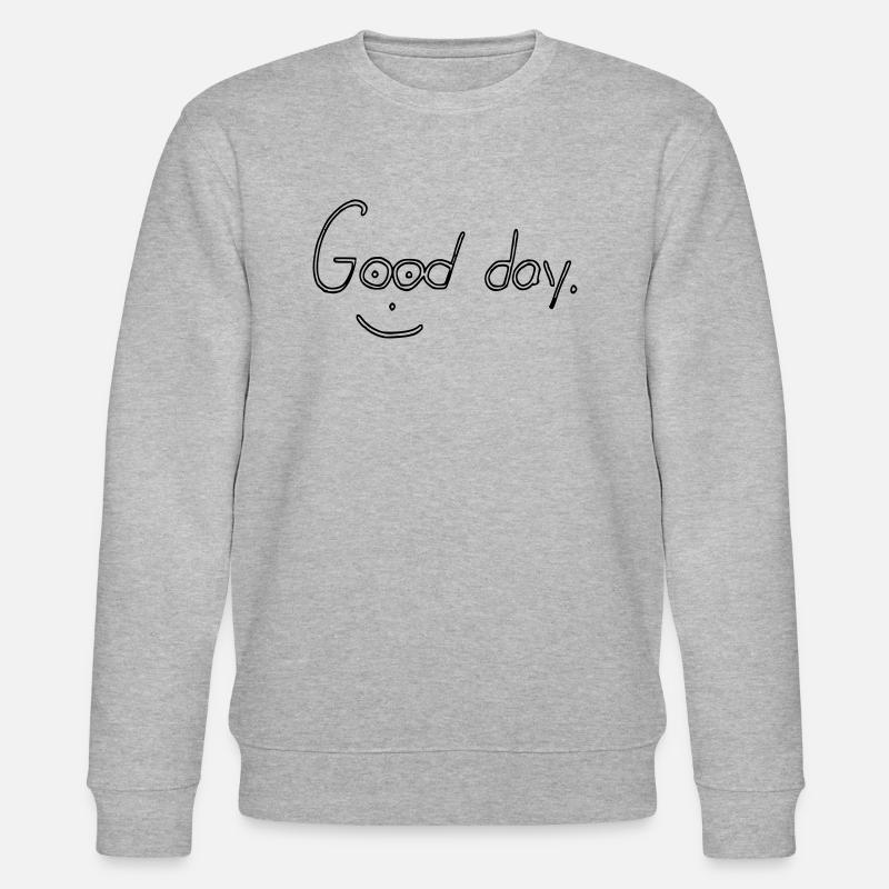 Good day with smiley - Stanley/Stella Unisex Bio-Sweatshirt CHANGER  - Grau meliert