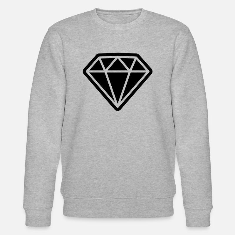 Diamond icon - Stanley/Stella CHANGER Unisex Organic Sweatshirt - heather grey