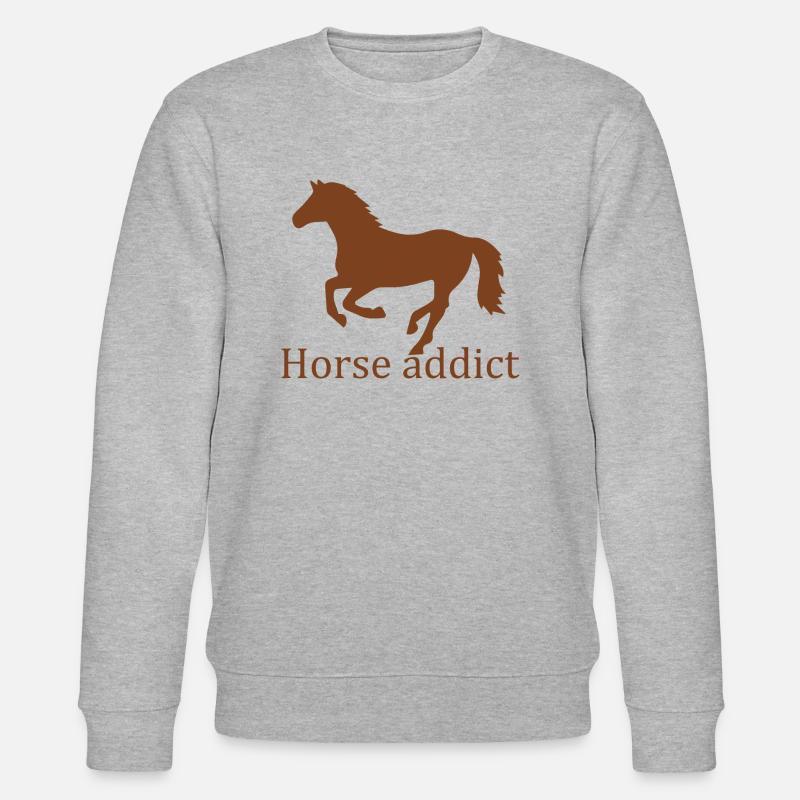 Pferd Horse - Stanley/Stella Unisex Bio-Sweatshirt CHANGER  - Grau meliert