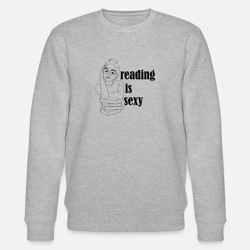 reading is sexy - Stanley/Stella Unisex Bio-Sweatshirt CHANGER  - Grau meliert
