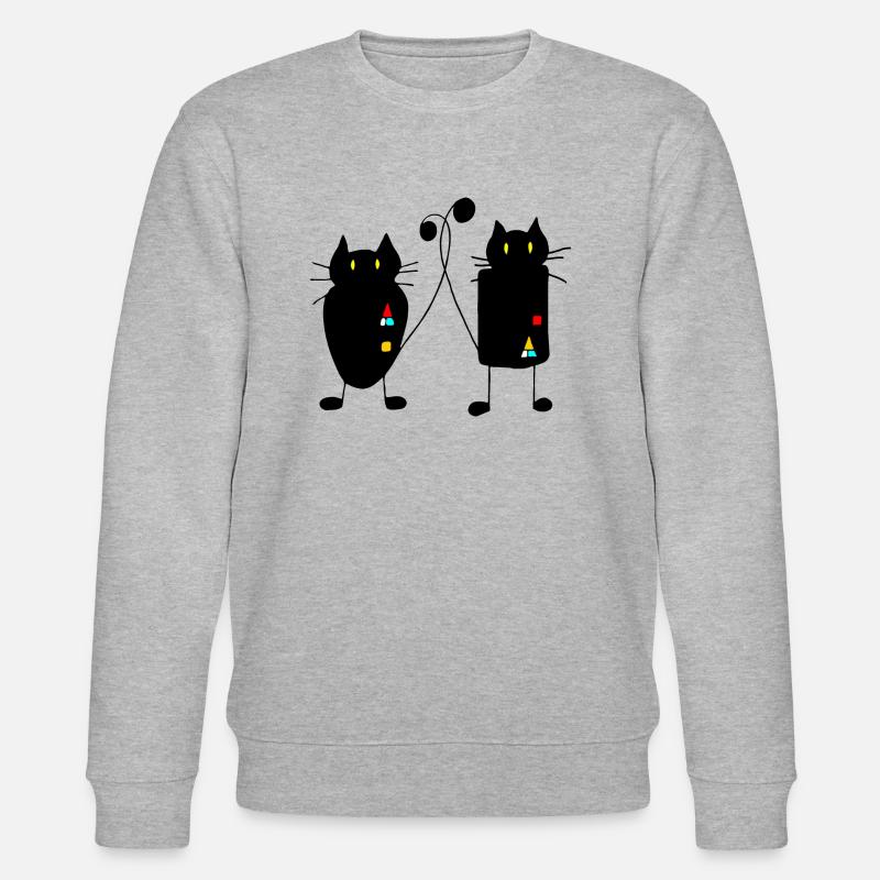 Katzen - Stanley/Stella Unisex Bio-Sweatshirt CHANGER - Grau meliert