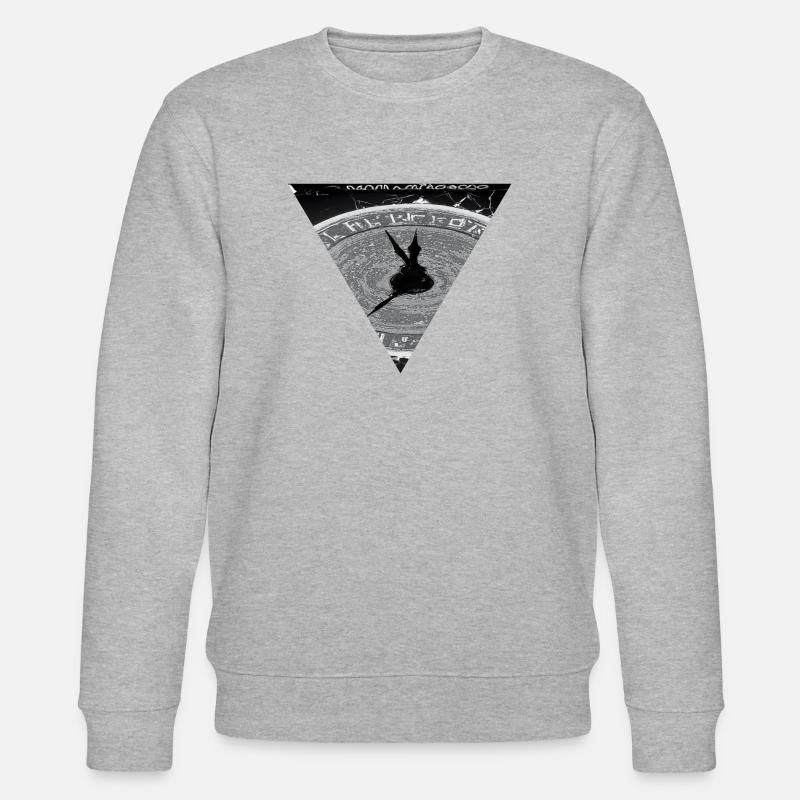 Black and Grey Clock Design - Stanley/Stella Unisex Bio-Sweatshirt CHANGER  - Grau meliert