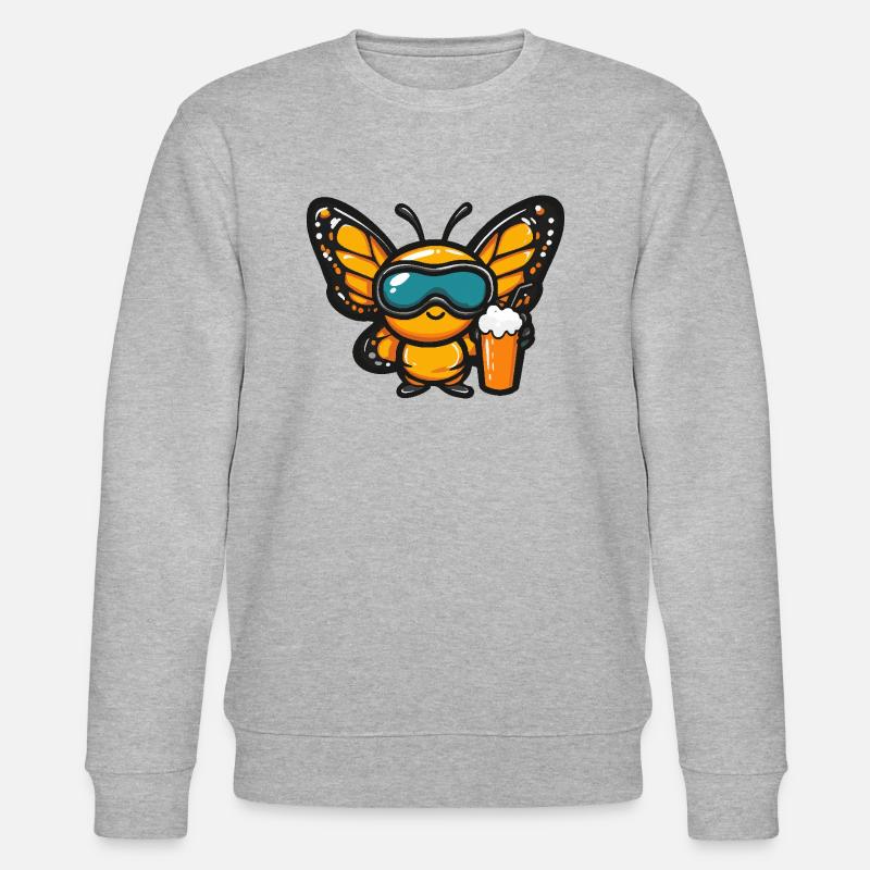 Bière d’après-ski Butterfly - Sweat bio CHANGER Stanley/Stella Unisexe - gris chiné