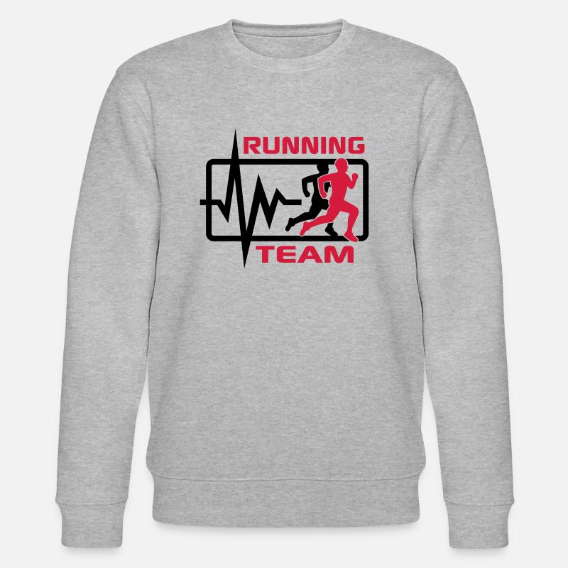 Running Team - Stanley/Stella Unisex Bio-Sweatshirt CHANGER  - Grau meliert